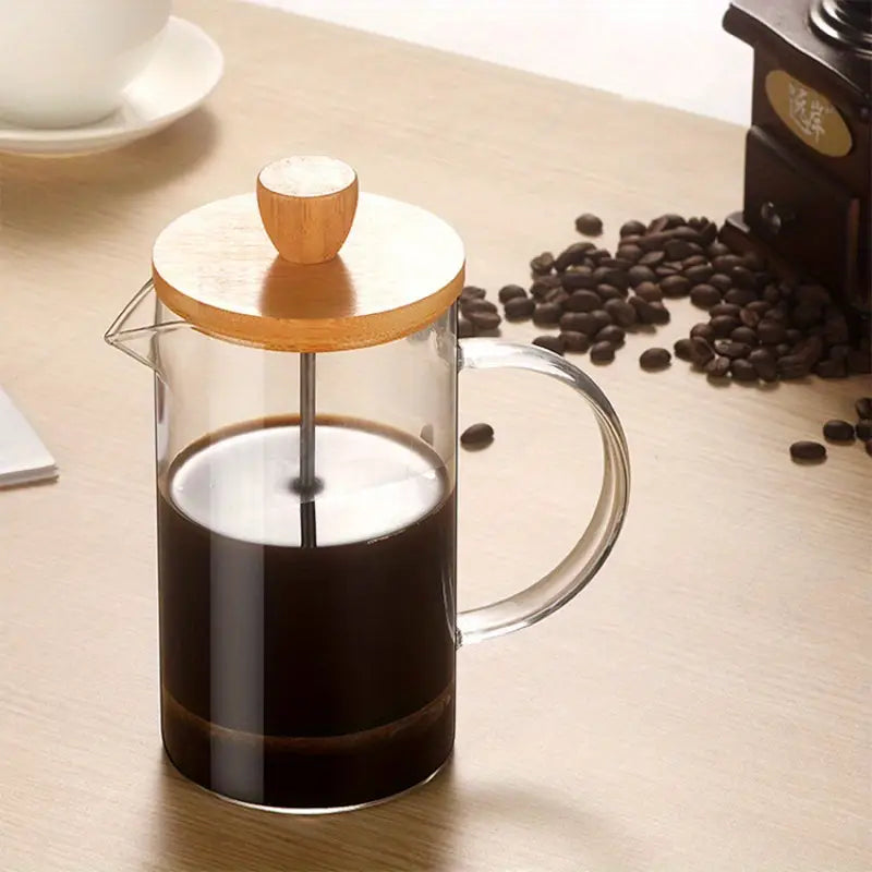 Glass Coffee Maker with Press - Borosilicate Glass - Ricaly