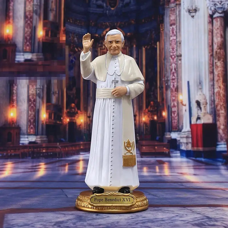 Pope Benedict XVI Resin Ornament | Timeless Christmas Elegance Ricaly GIF