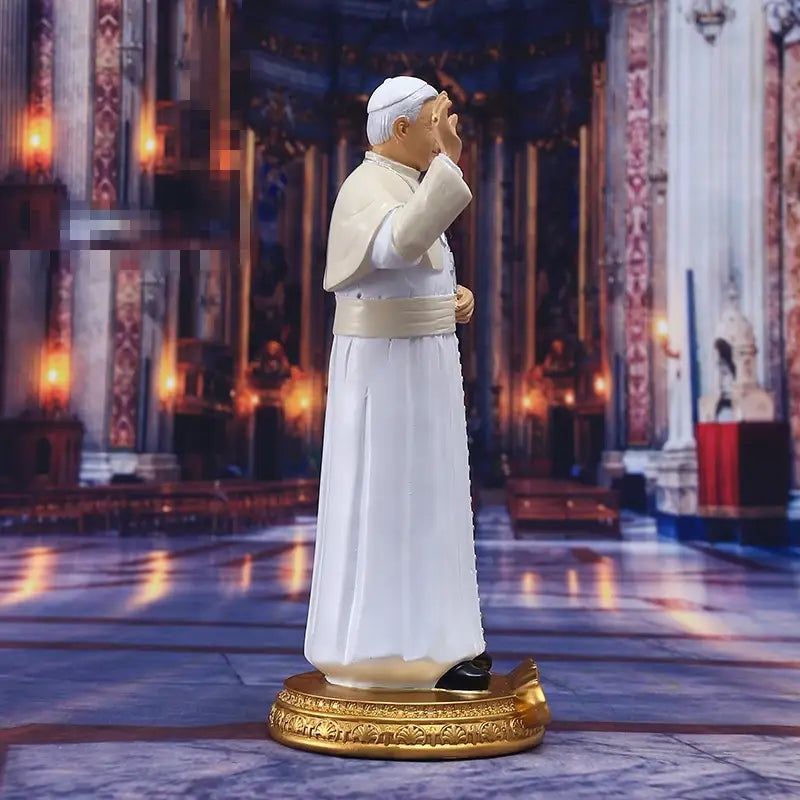 Pope Benedict XVI Resin Ornament | Timeless Christmas Elegance Ricaly - Details