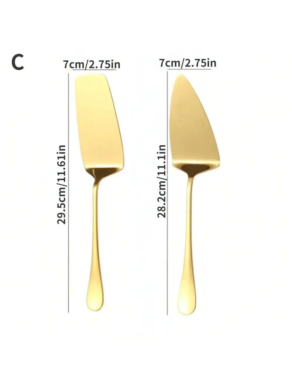 Conjunto de Talheres em Aço Inox Dourado - Colher, Garfo, Sopa, Fenda e Pá - Ricaly