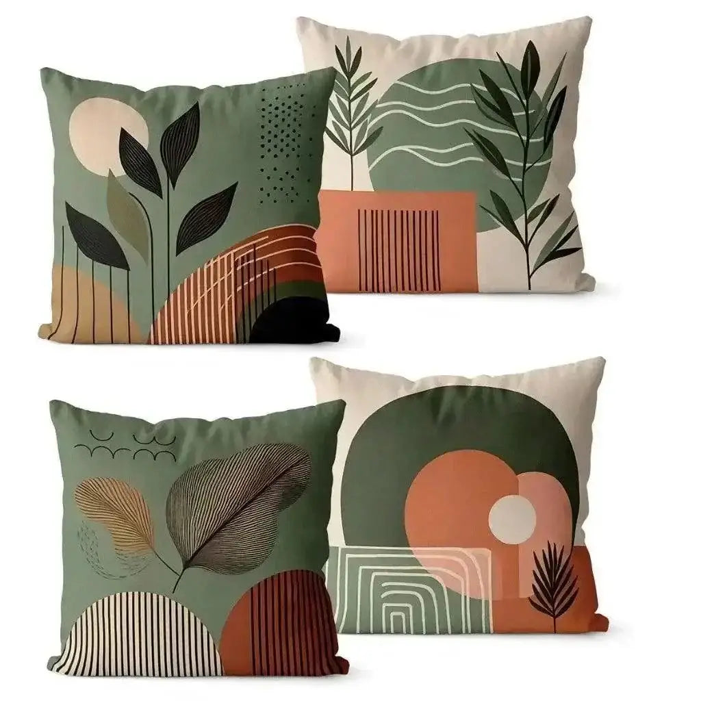 Almofada Linho Floral Verde 45x45 Decoração Premium | Ricaly Mais Vendidos Compre