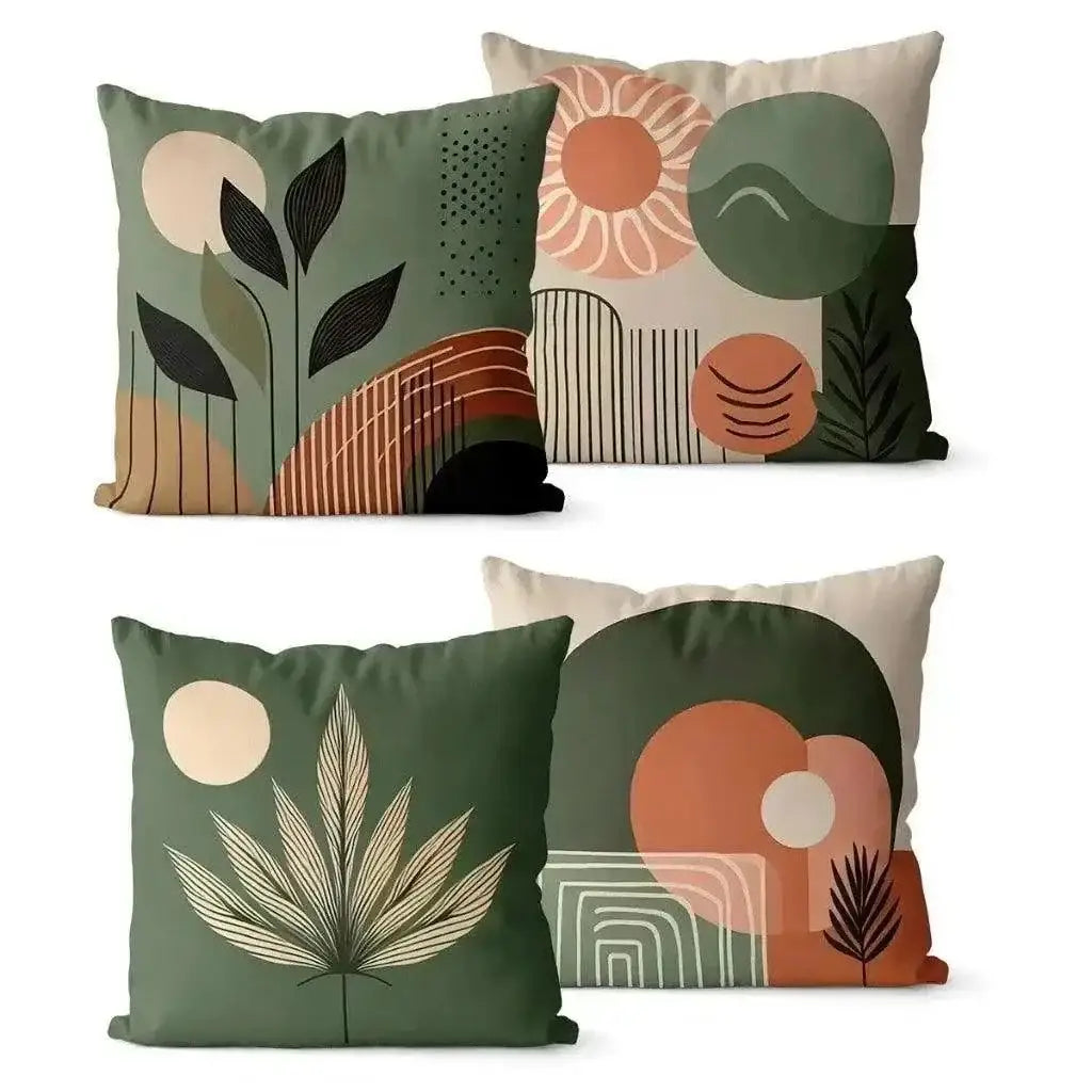 Almofada Linho Floral Verde 45x45 Decoração Premium | Ricaly Mais Vendidos Compre