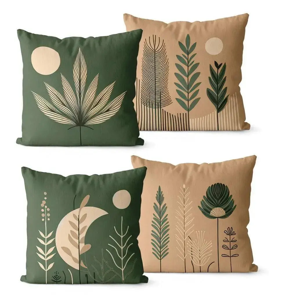 Almofada Linho Floral Verde 45x45 Decoração Premium | Ricaly Mais Vendidos Compre