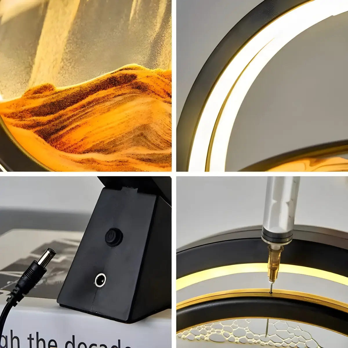Ampulheta LED Decorativa Ricaly | Frete Grátis 5% OFF circular areia arte Iluminação Compre