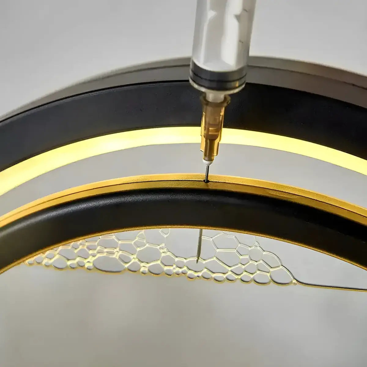 Ampulheta LED Decorativa Ricaly | Frete Grátis 5% OFF circular preto ouro Iluminação Compre