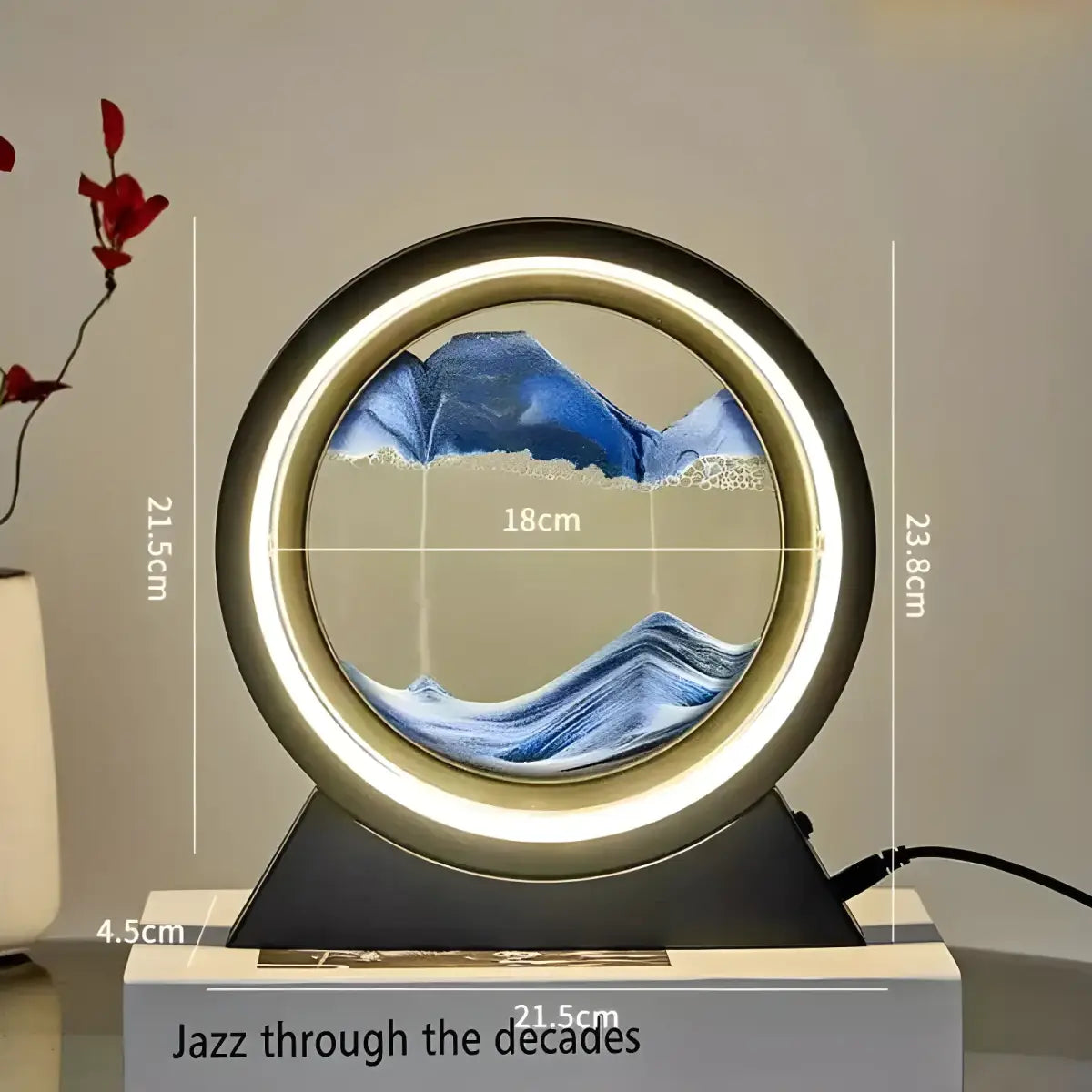 Ampulheta LED Decorativa Ricaly | Frete Grátis 5% OFF iluminado circular areia Iluminação Compre