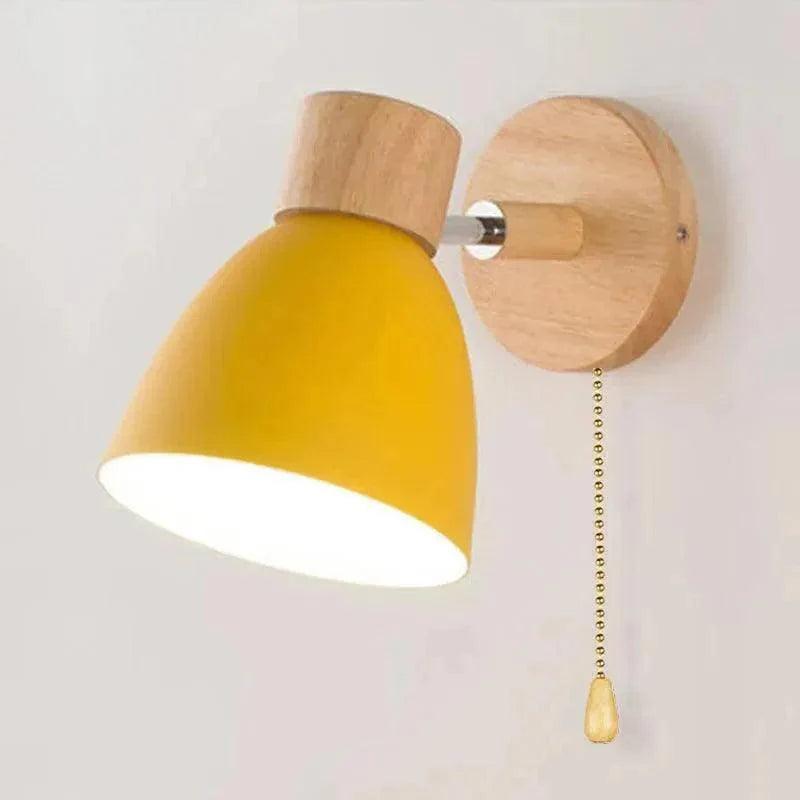 Iluminação Elegante: Arandela Articulada de Parede Interna Ricaly – Design Inovador em Madeira - 002 - Arandela de Parede Interna Amarela - 200000795:350850#Yellow With Switch;5:100014064#1Pcs