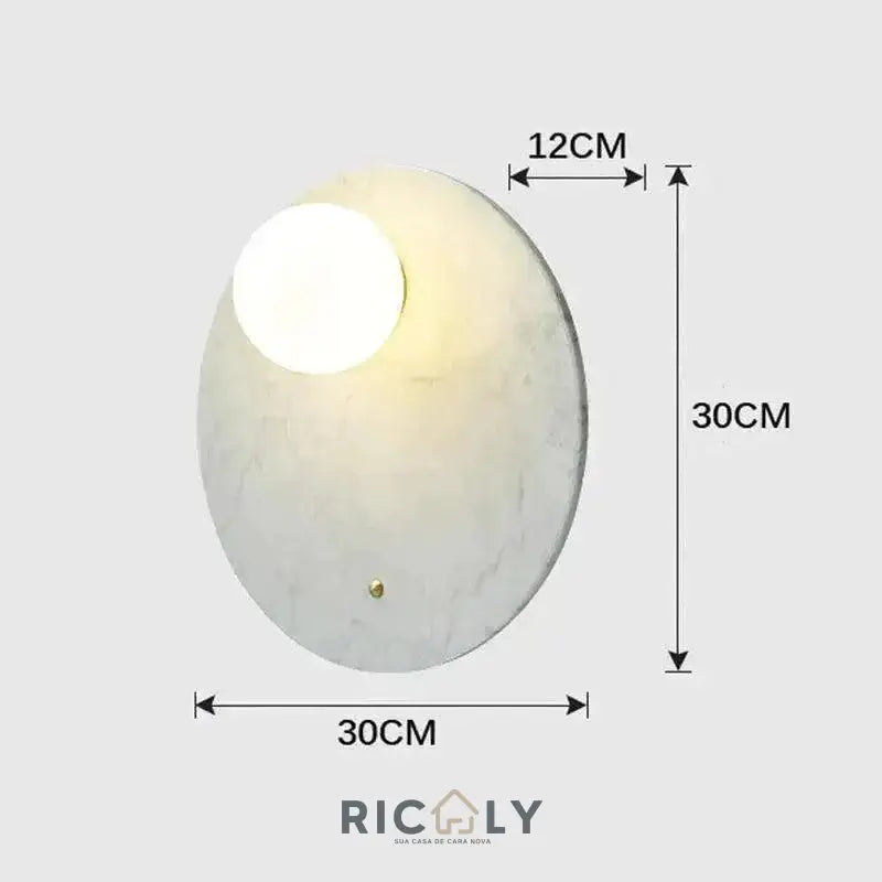 Arandela de Parede Interna Stone by Ricaly: Iluminação Sofisticada com Toque Inovador - Iluminação