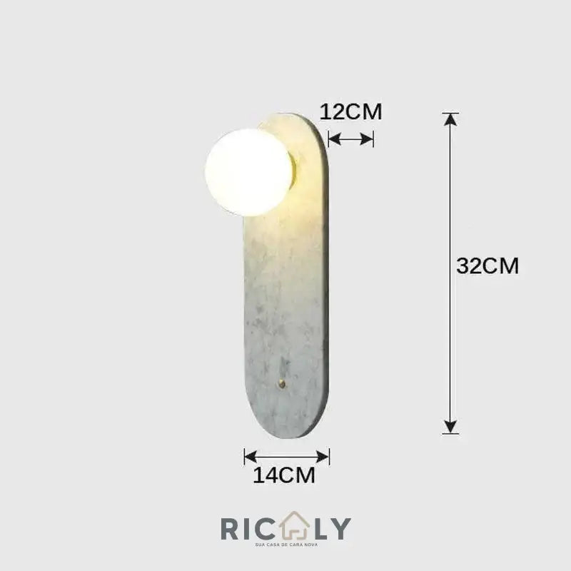 Arandela de Parede Interna Stone by Ricaly: Iluminação Sofisticada com Toque Inovador - Iluminação