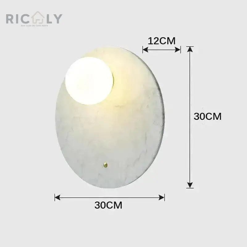 Arandela de Parede Interna Stone by Ricaly: Iluminação Sofisticada com Toque Inovador - Iluminação