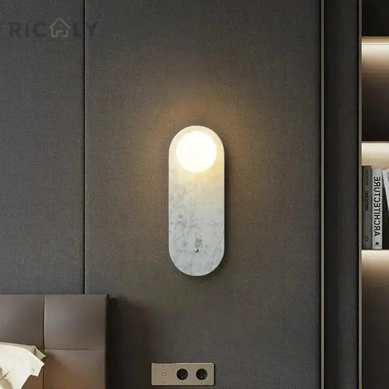 Arandela de Parede Interna Stone by Ricaly: Iluminação Sofisticada com Toque Inovador - Iluminação