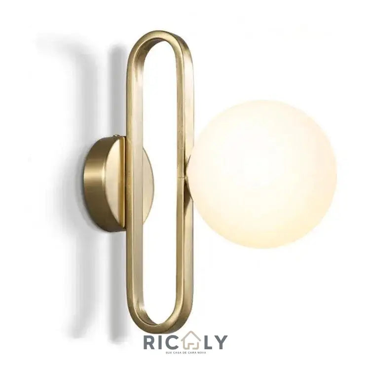 Arandela Dourada Lumina by Ricaly: Iluminação Elegante para Ambientes Sofisticados - Iluminação