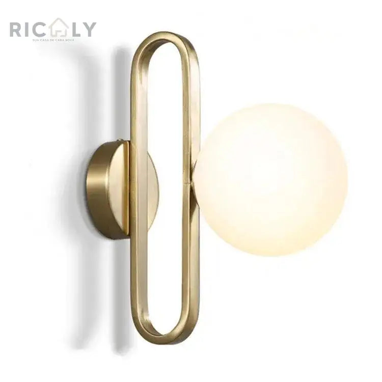 Arandela Dourada Lumina by Ricaly: Iluminação Elegante para Ambientes Sofisticados - Iluminação