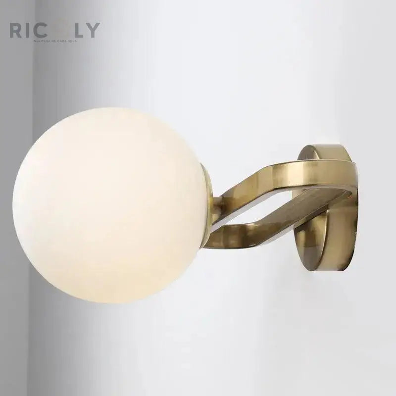 Arandela Dourada Lumina by Ricaly: Iluminação Elegante para Ambientes Sofisticados - Iluminação