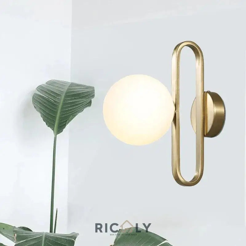 Arandela Dourada Lumina by Ricaly: Iluminação Elegante para Ambientes Sofisticados - Iluminação