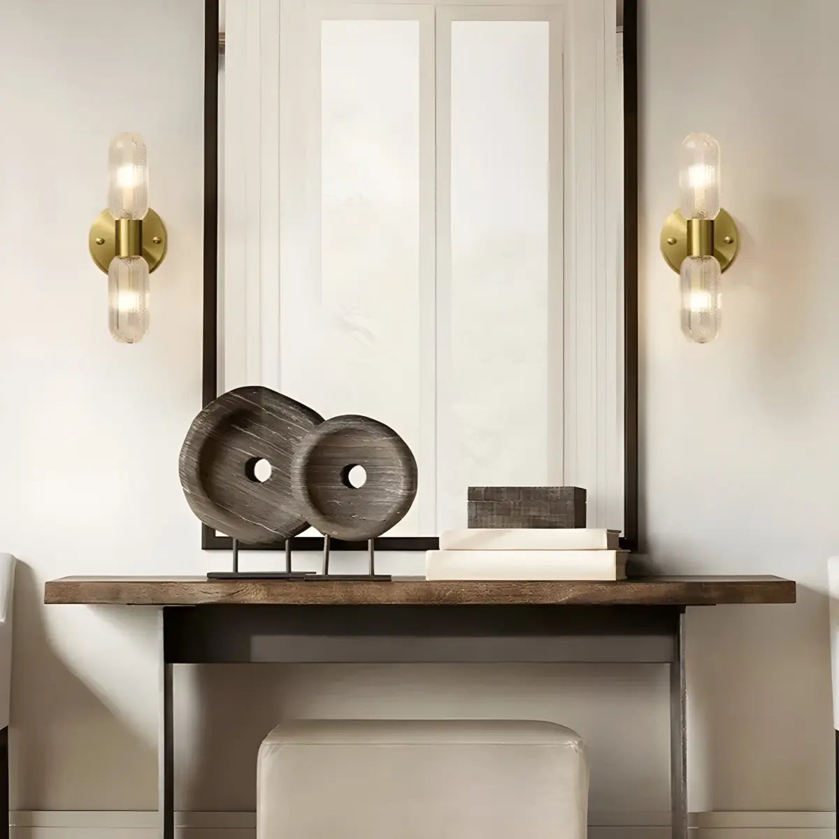 Arandela Dourada Retro Elegance Ricaly entrada console tabela Iluminação Compre