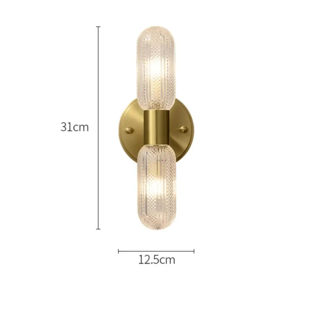Arandela Dourada Retro Elegance Ricaly dourado lâmpada dupla parede Iluminação Compre