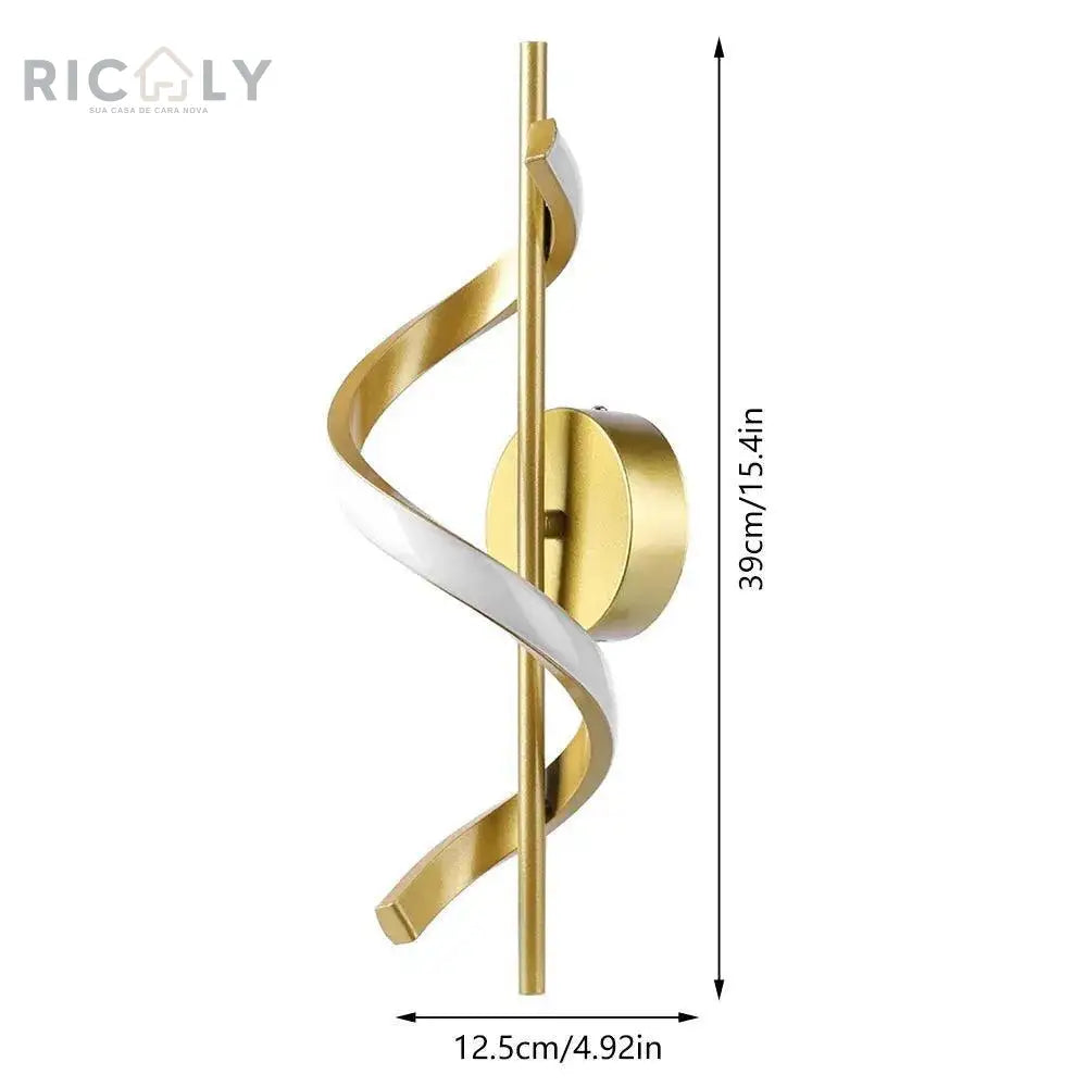 Arandela Dourada Sensacional da Ricaly: Ilumine Seu Espaço com Elegância e Inovação - Iluminação