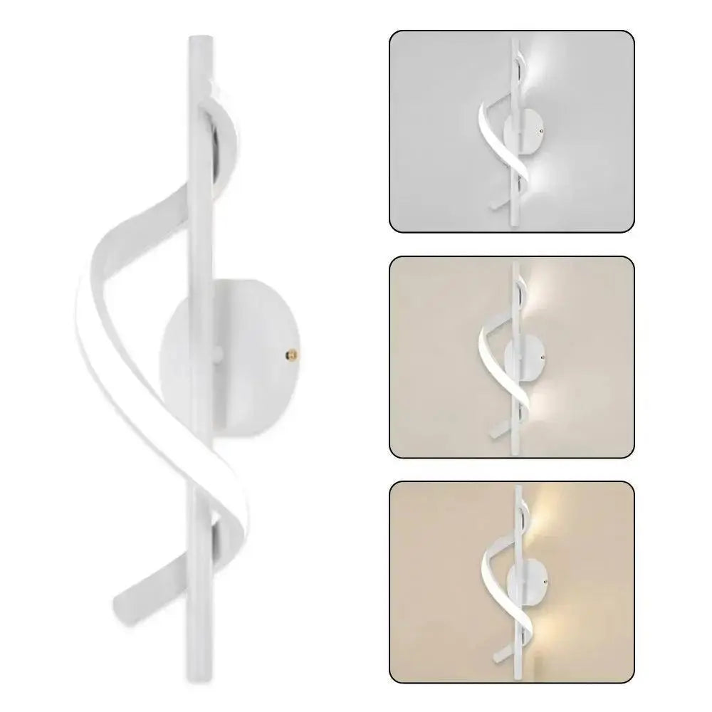 Arandela Dourada Sensacional com Design Espiral e Iluminação Suave Compre agora Ricaly
