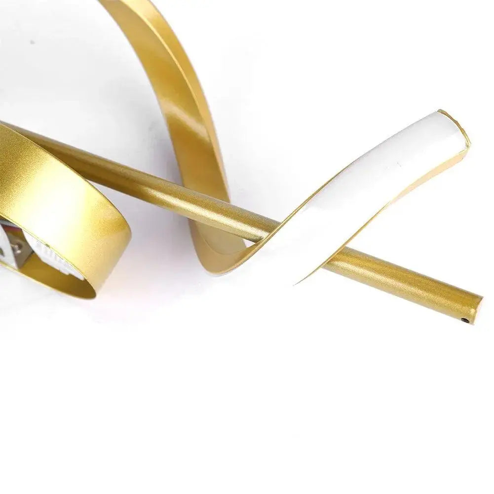 Arandela Dourada Sensacional com Design Espiral e Iluminação Suave Compre agora Ricaly