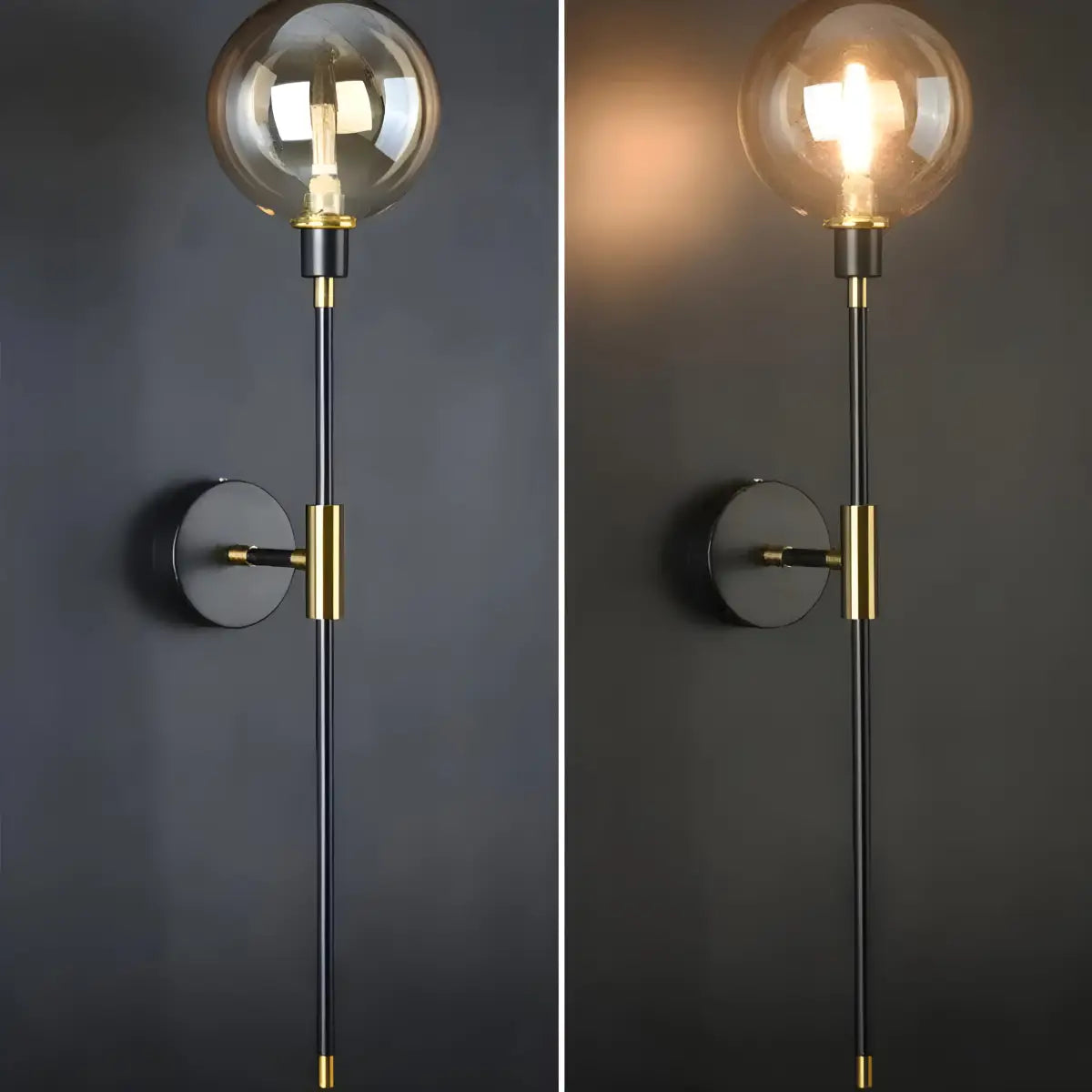 Arandela Gladiador Moderna Interna moderno preto ouro Iluminação Compre