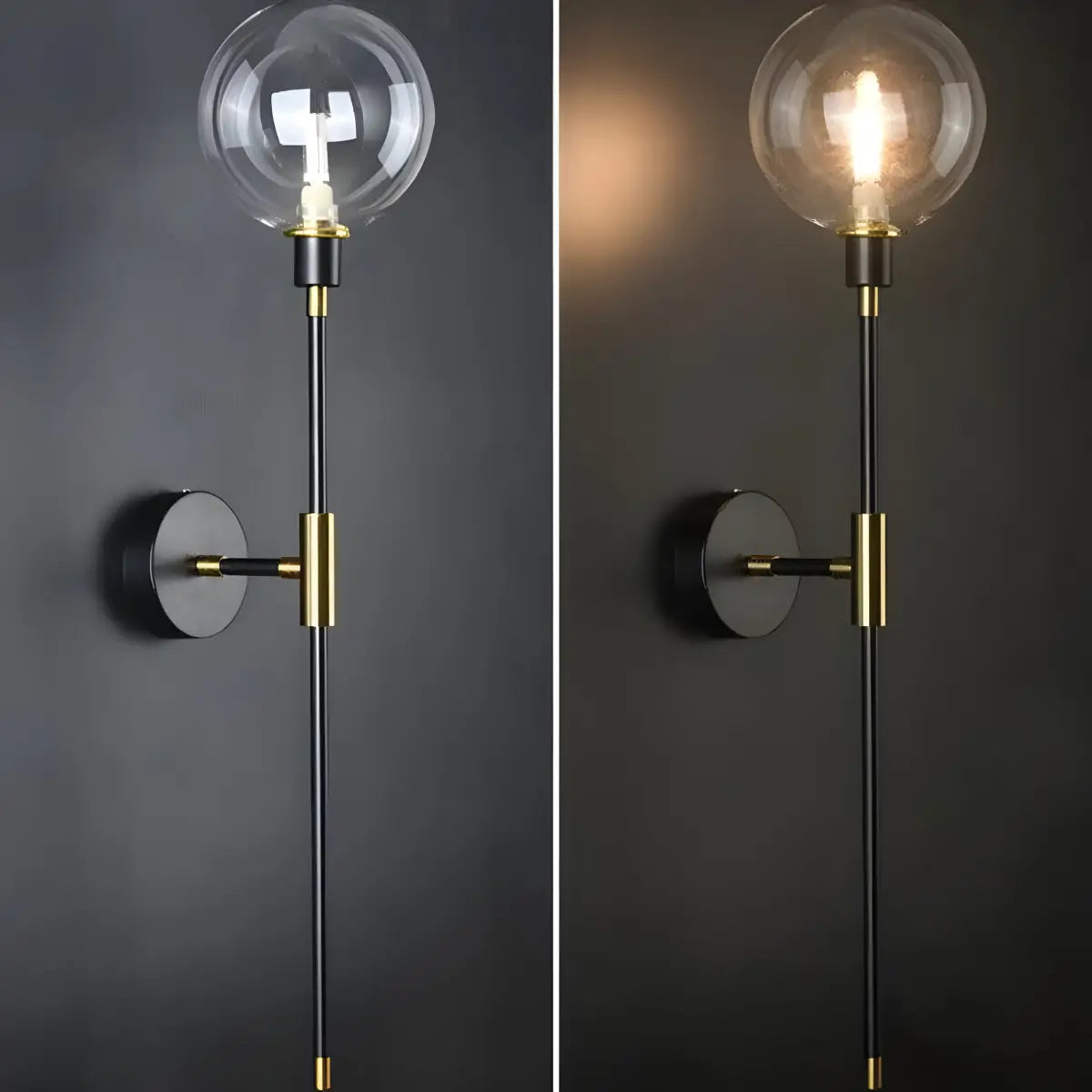 Arandela Gladiador Moderna Interna moderno preto ouro Iluminação Compre