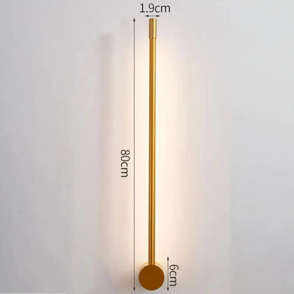 Arandela Linear Ajustável Ricaly: Iluminação Elegante e Inovadora para Ambientes Internos Dourado 80cm