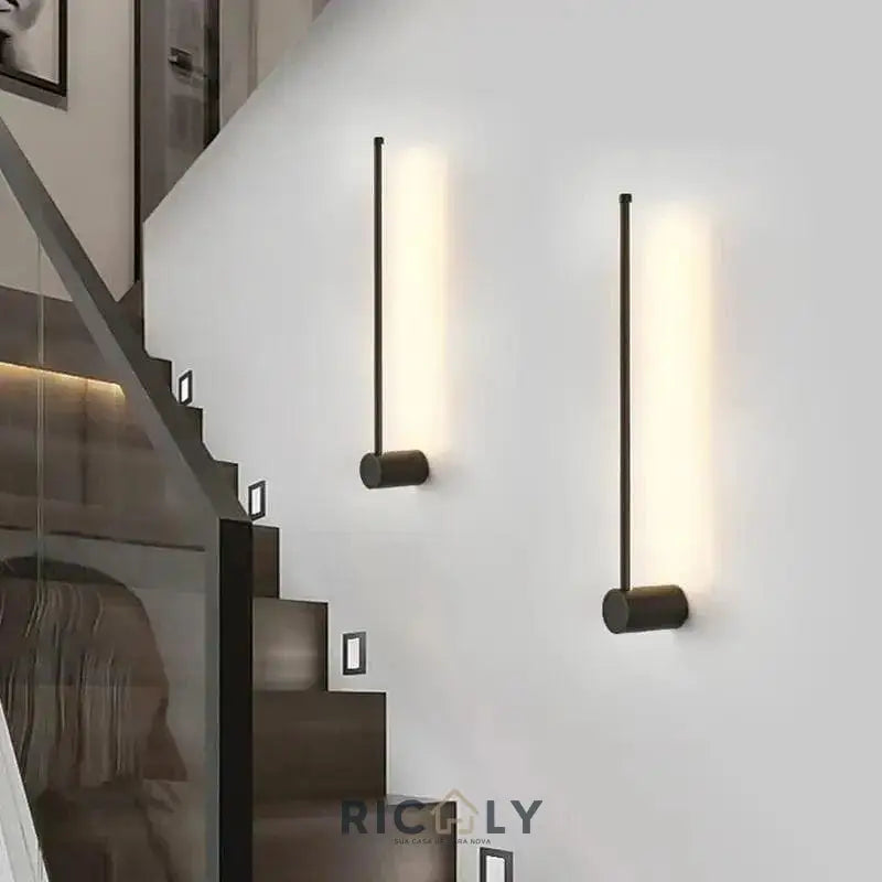 Arandela Linear Ajustável Ricaly: Iluminação Elegante e Inovadora para Ambientes Internos