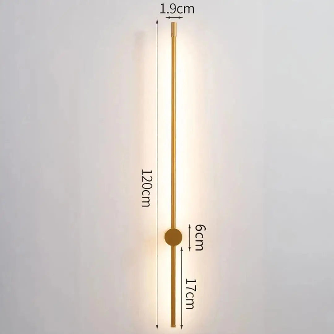Arandela Linear Ricaly Parede Interna de cor dourada conduzido parede Iluminação Compre