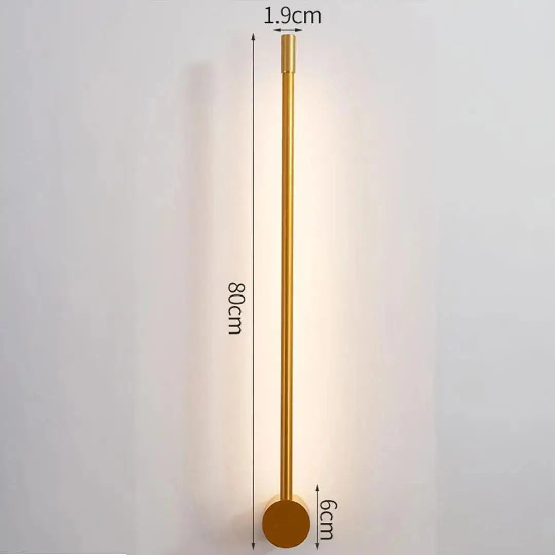 Arandela Linear Ricaly Parede Interna de cor dourada montado na parede luz Iluminação Compre