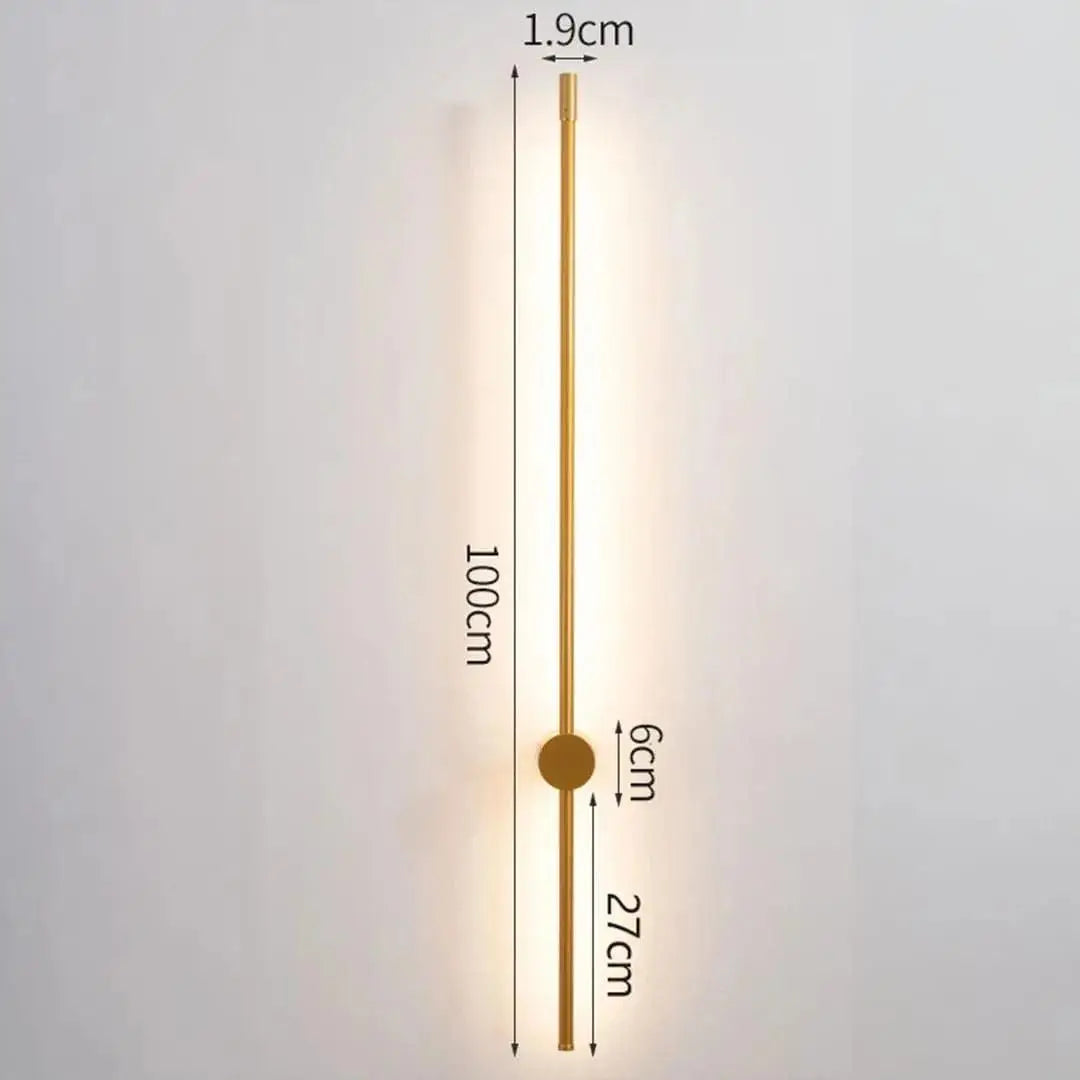 Arandela Linear Ricaly Parede Interna de cor dourada conduzido parede Iluminação Compre
