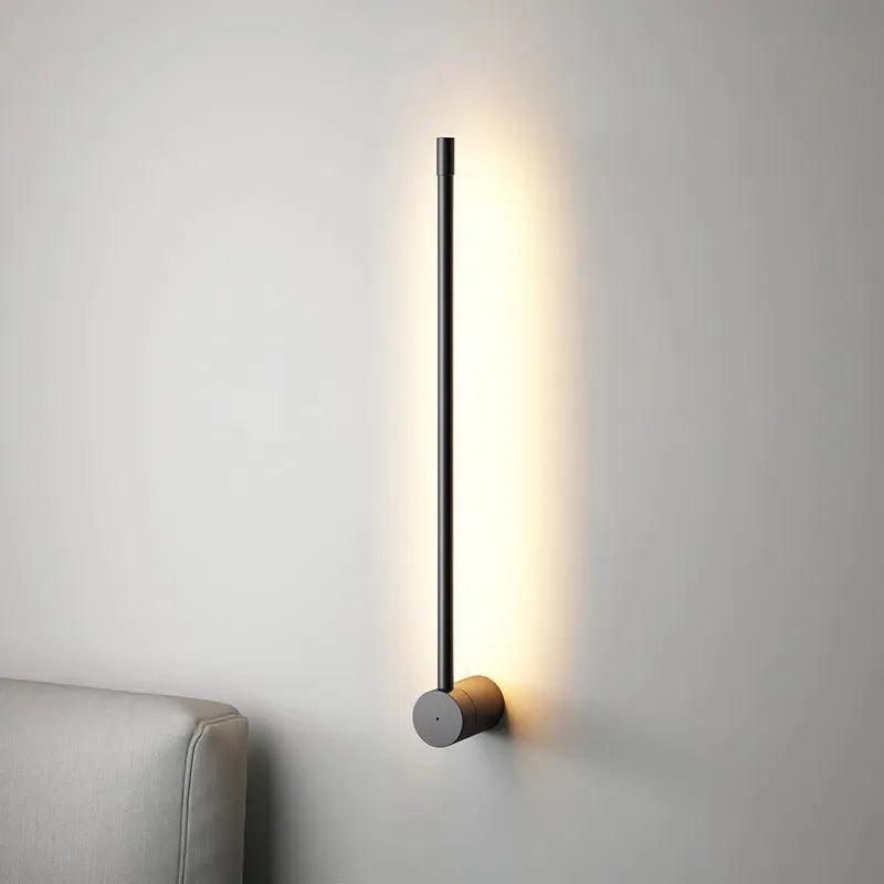 Arandela Linear Ajustável Ricaly: Iluminação Elegante e Inovadora para Ambientes Internos Preto 40cm