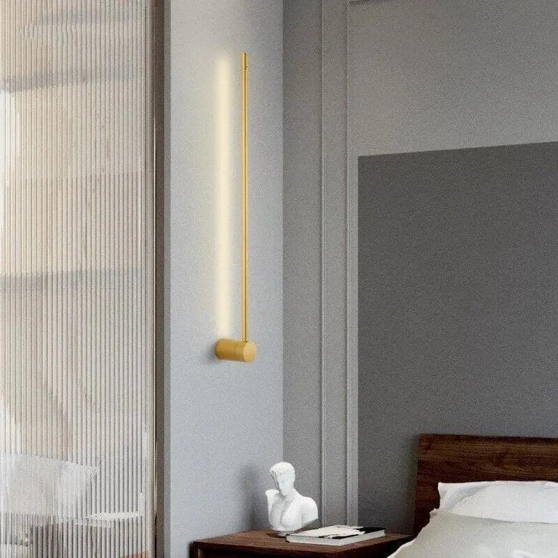 Arandela Linear Ajustável Ricaly: Iluminação Elegante e Inovadora para Ambientes Internos Dourado 40cm