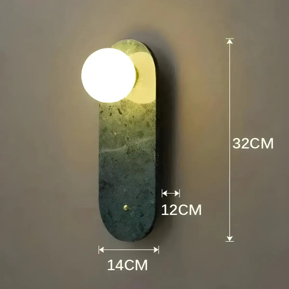 Arandela Parede Interna Stone Ricaly com base de mármore parede arandela Iluminação Compre