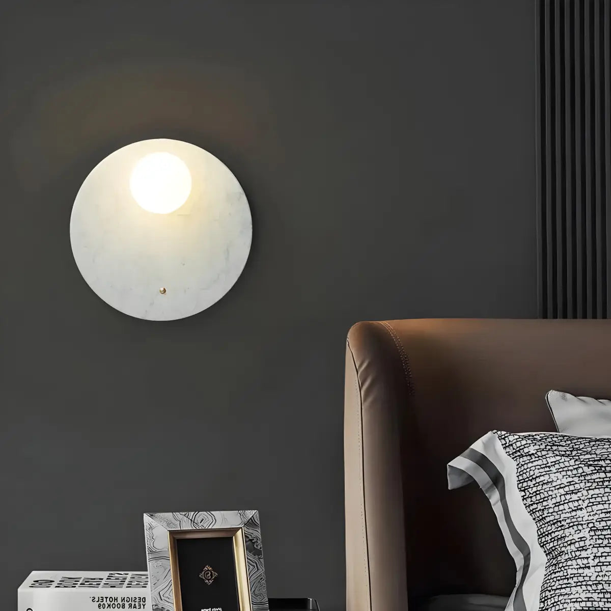Arandela Parede Interna Stone Ricaly rodada parede lâmpada Iluminação Compre