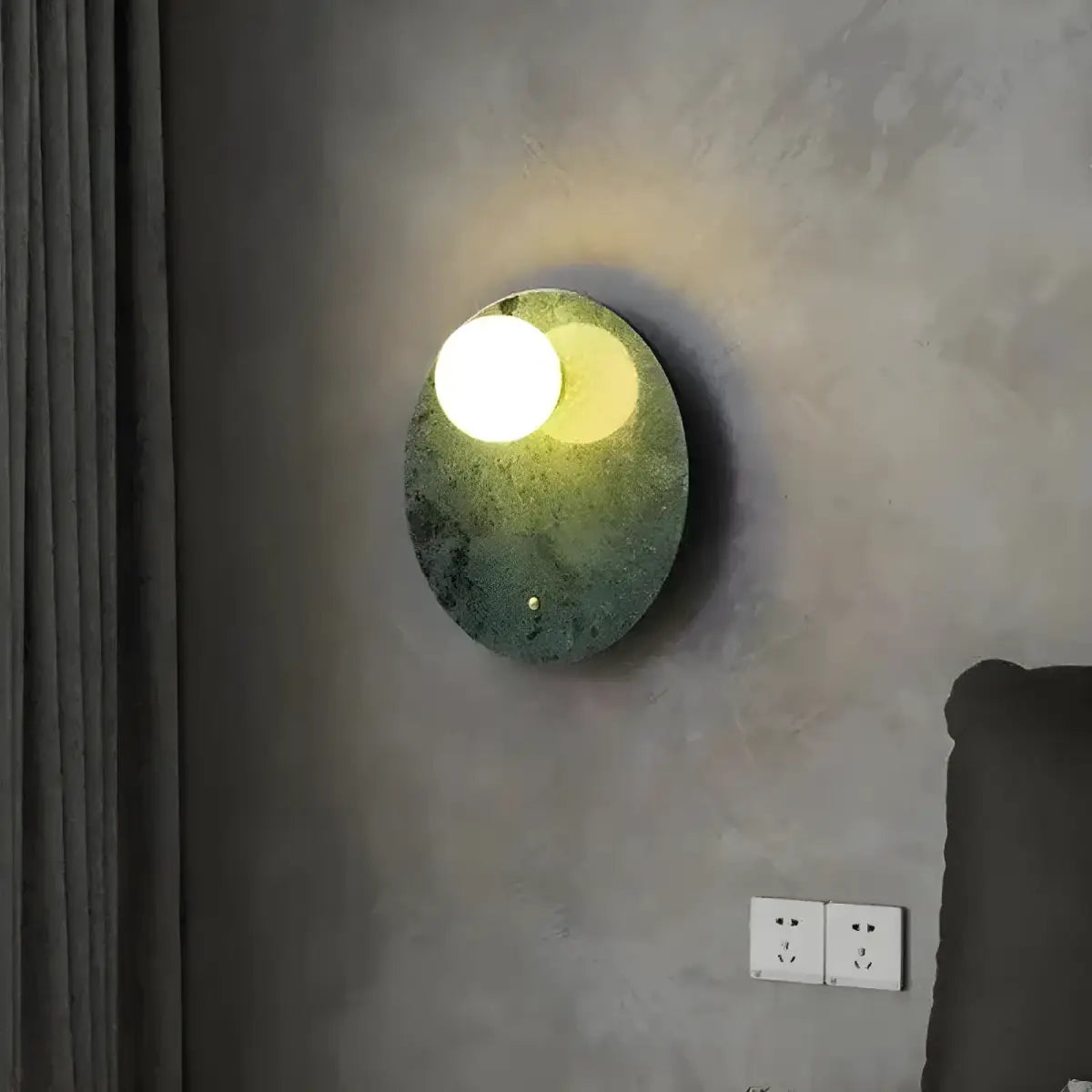Arandela Parede Interna Stone Ricaly rodada parede arandela Iluminação Compre