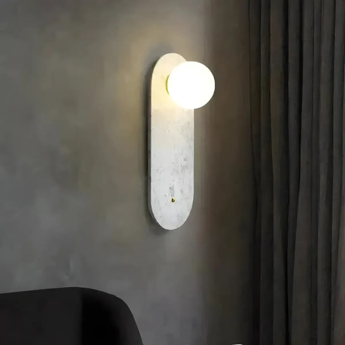 Arandela Parede Interna Stone Ricaly iluminado mármore parede Iluminação Compre