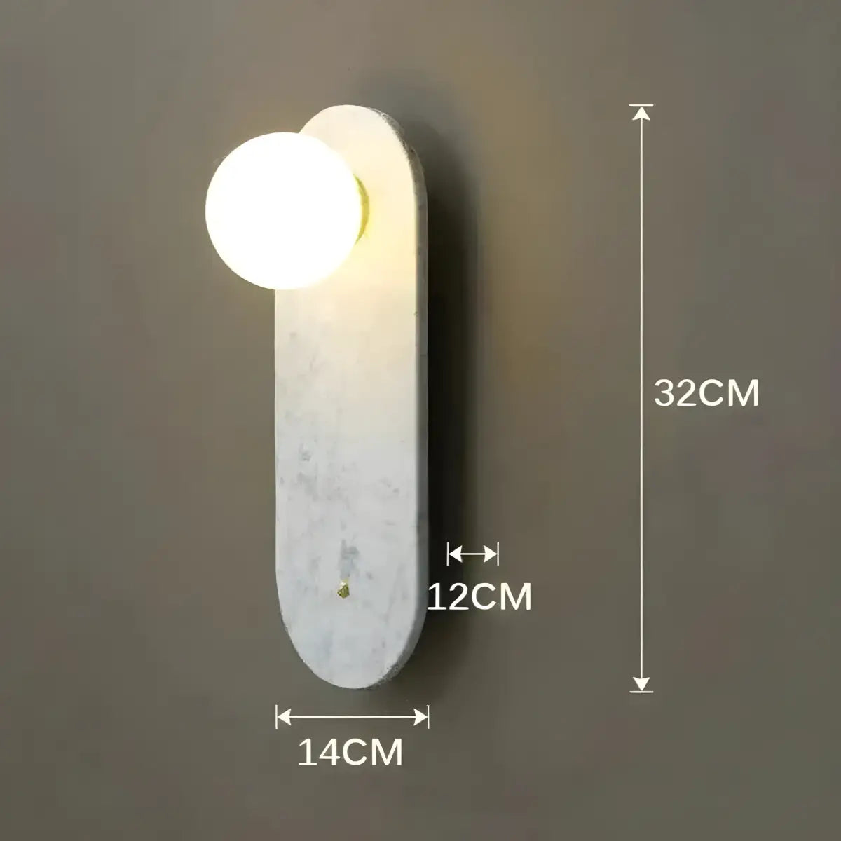 Arandela Parede Interna Stone Ricaly mármore parede arandela Iluminação Compre