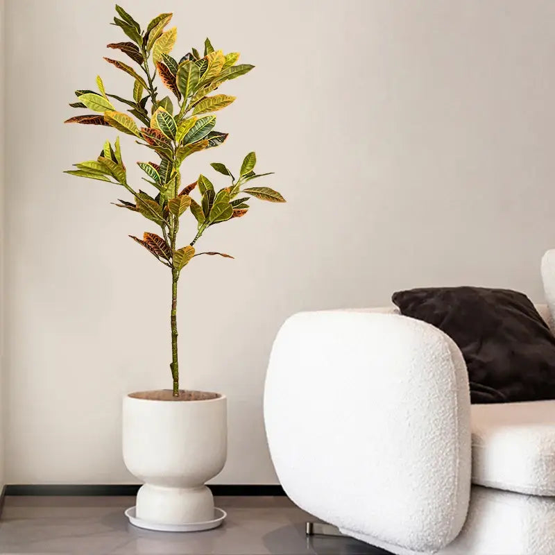 Premium Ficus Verde Ricaly | Árvore Artificial | cróton planta branco Jardinagem Compre
