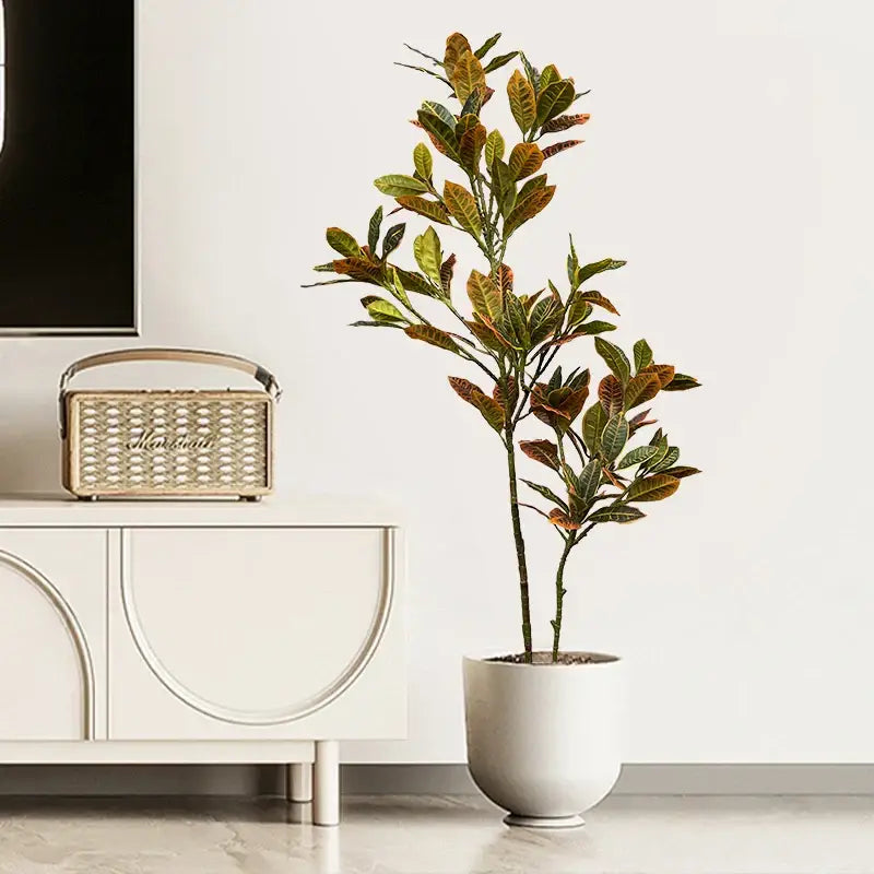 Premium Ficus Verde Ricaly | Árvore Artificial | cróton planta branco Jardinagem Compre