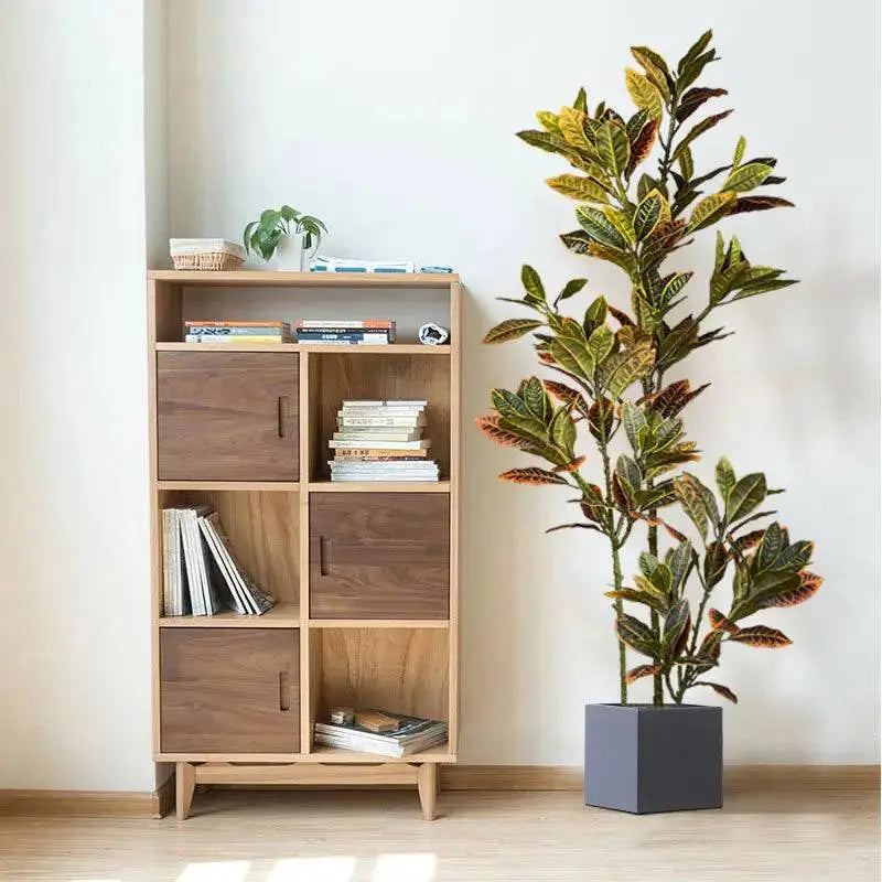 Premium Ficus Verde Ricaly | Árvore Artificial | de madeira estante livros fechado Jardinagem Compre