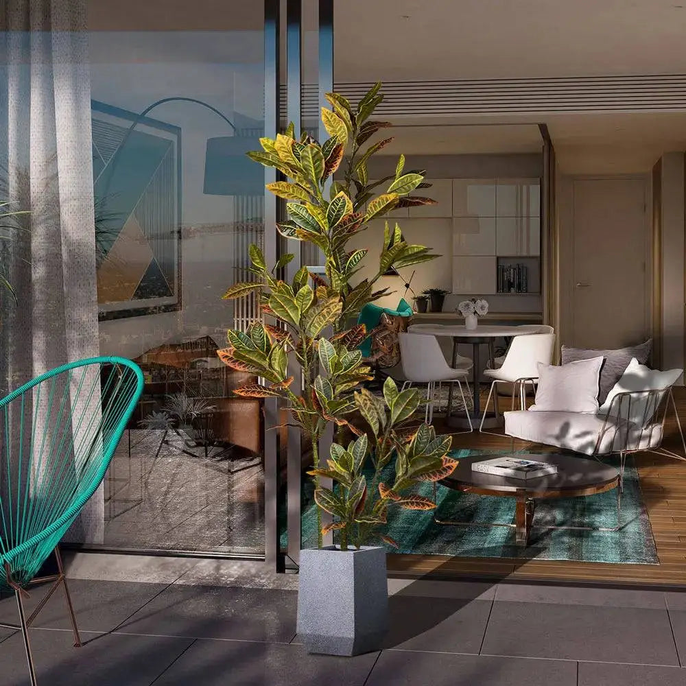 Premium Ficus Verde Ricaly | Árvore Artificial | variegado folhoso planta Jardinagem Compre