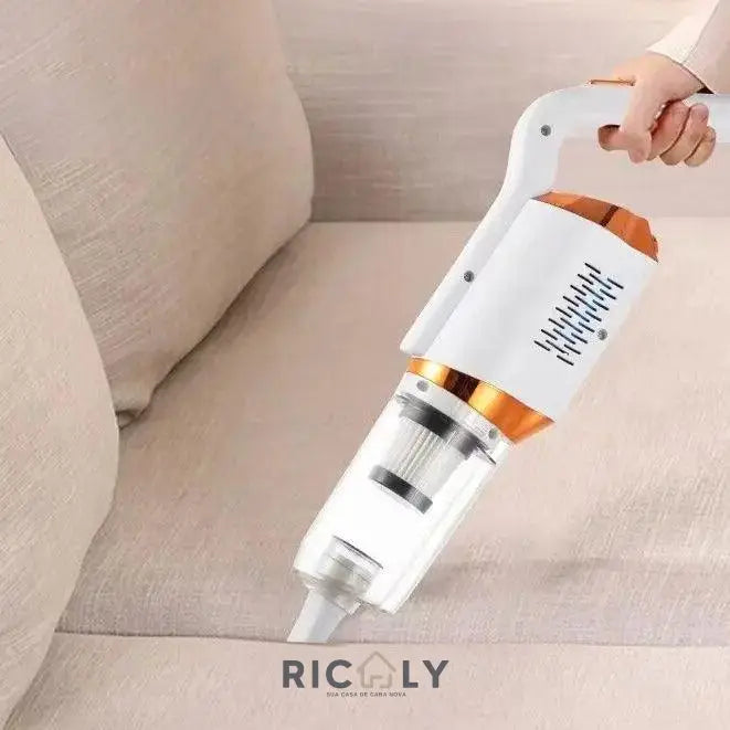 Aspirador Recarregável Ricaly: Limpeza Sem Fio, Sem Limites! ✨