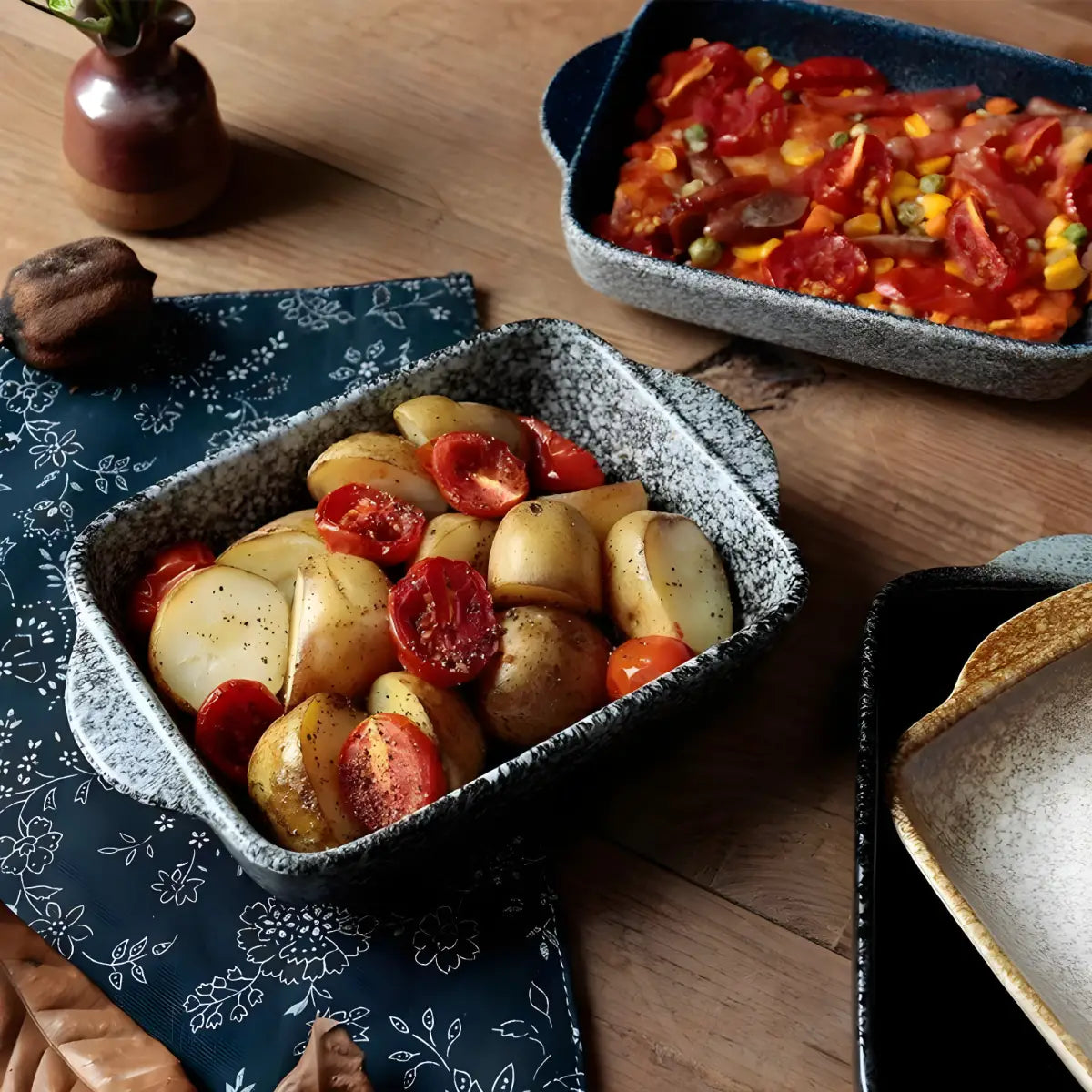 Assadeira Cerâmica Estilo Japonês Ricaly | 5% OFF Hoje torrado batatas tomates Mais Vendidos Compre