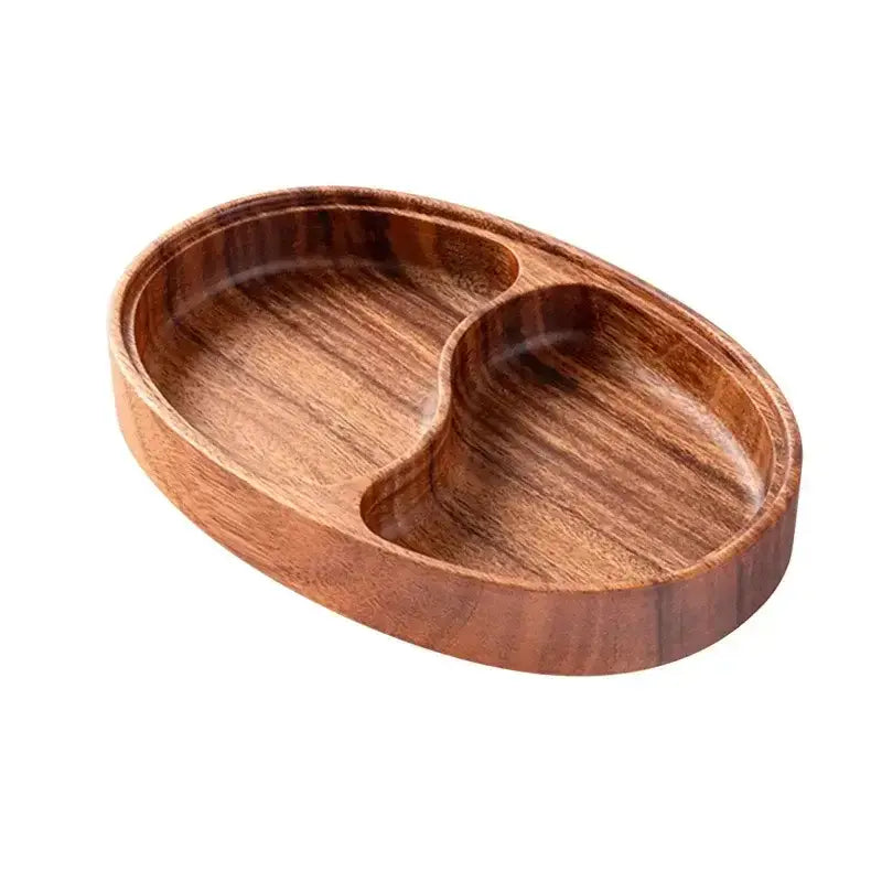 Bandeja Rústica Dividida de Madeira para Aperitivos Decoração Compre