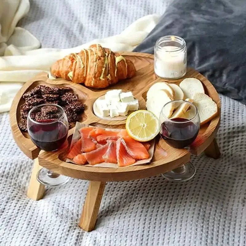 Bandeja Portátil Dobrável de Madeira Ricaly Estilo Decoração Compre