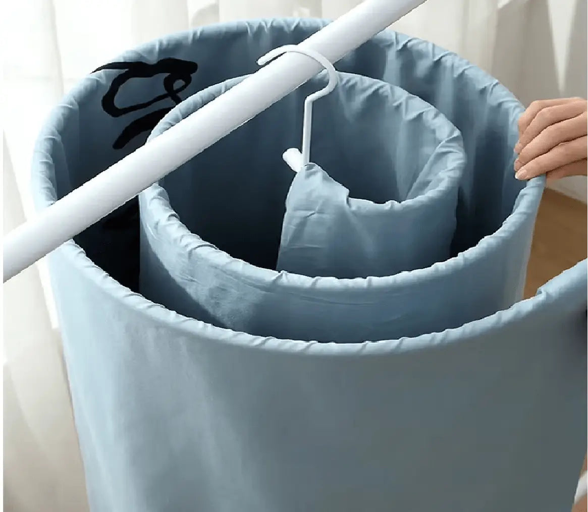 Cesto de lavanderia espiral azul, design prático e secagem rápida Ricaly