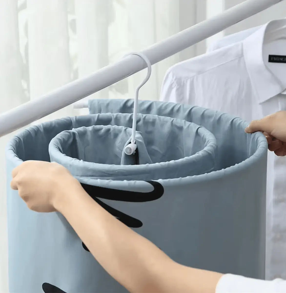 Cabide Espiral Aço Prateado para Secagem Rápida e Design Prático Ricaly