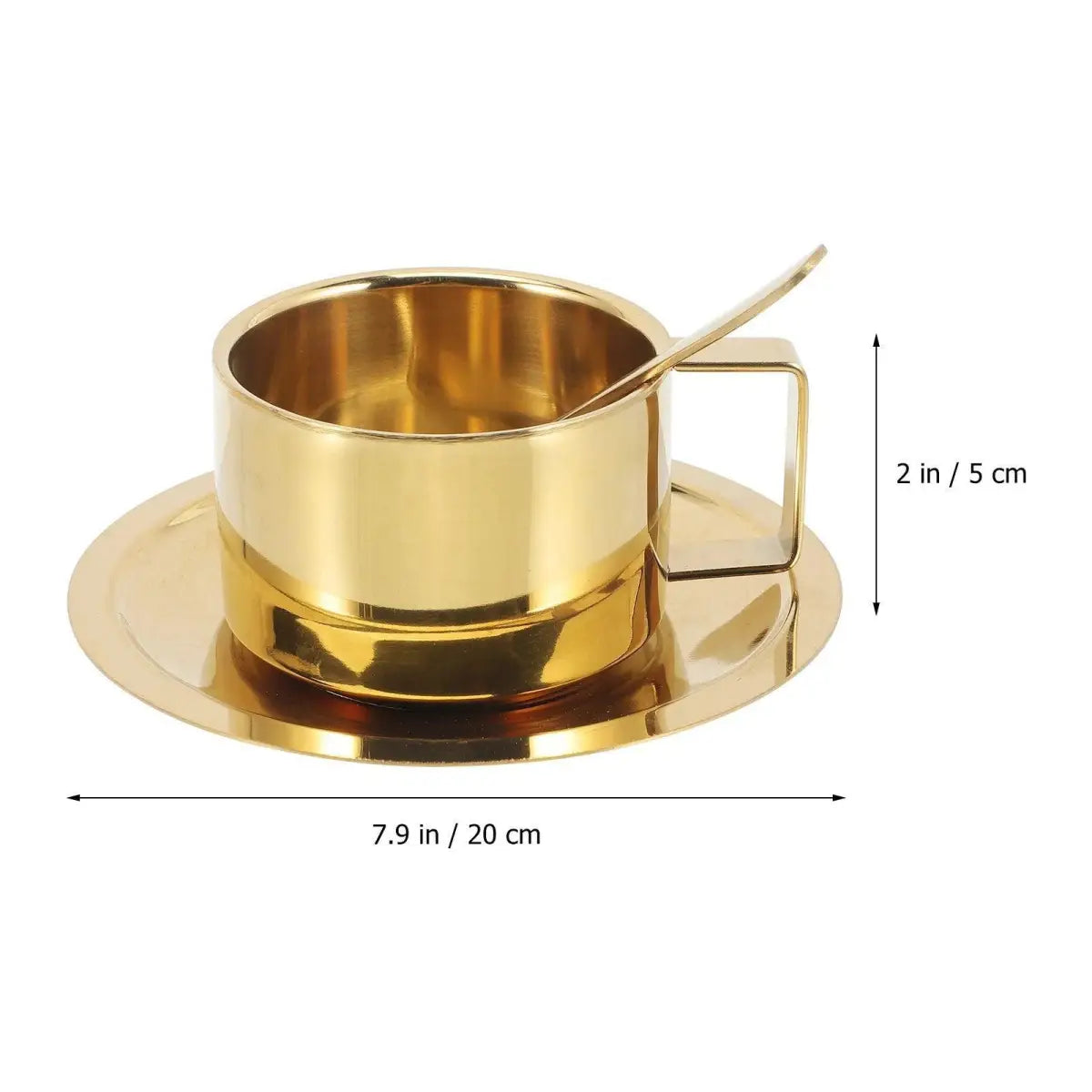 Caneca Dourada Aço Inoxidável Ricaly | Frete Grátis Hoje Organizadores para Cozinha Compre