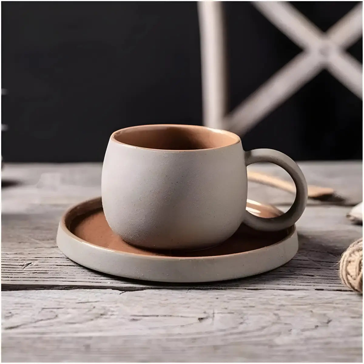 Caneca Cerâmica Vintage Ricaly | Frete Grátis Hoje cinza cerâmica xícara Organizadores para Cozinha Compre